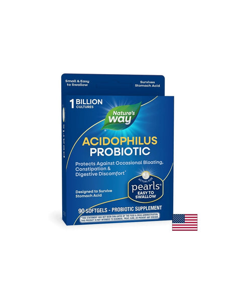 Pearls® Probiotic/ Пърлс® Пробиотик, 1 млрд. активни пробиотици x 90 софтгел капсули Nature’s Way - Feel You