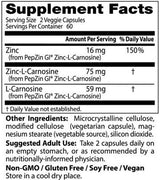 PepZinGI® | Zinc Carnosine Complex - 120 капсули - Feel You