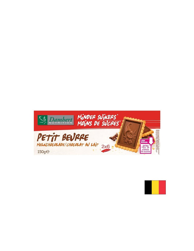 Бисквити Petit Beurre с млечен шоколад (без захар), 150 g - Feel You