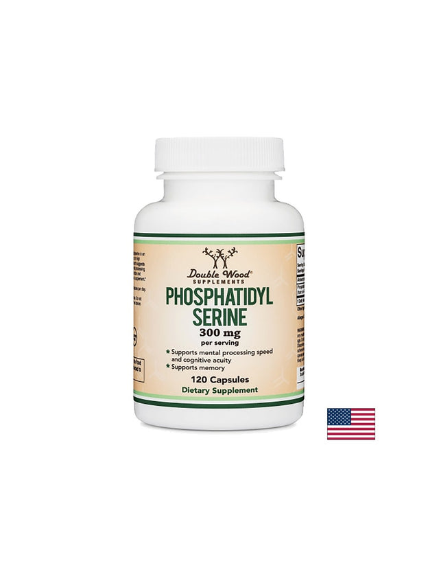 Phosphatidyl serine/ Фосфатидилсерин, 300 mg, 120 капсули Double Wood - Feel You