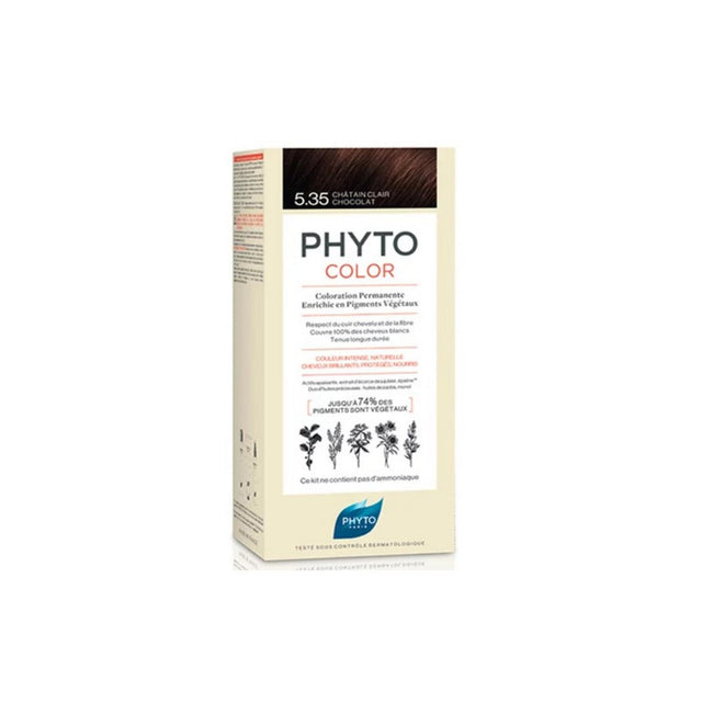 Phyto, Color, Permanent Hair Dye, 5.35 Chocolate Light Brown, 50 ml - Feel You