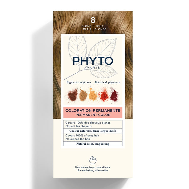 Phyto, Color, Permanent Hair Dye, 8 Light Blonde, 50 ml - Feel You