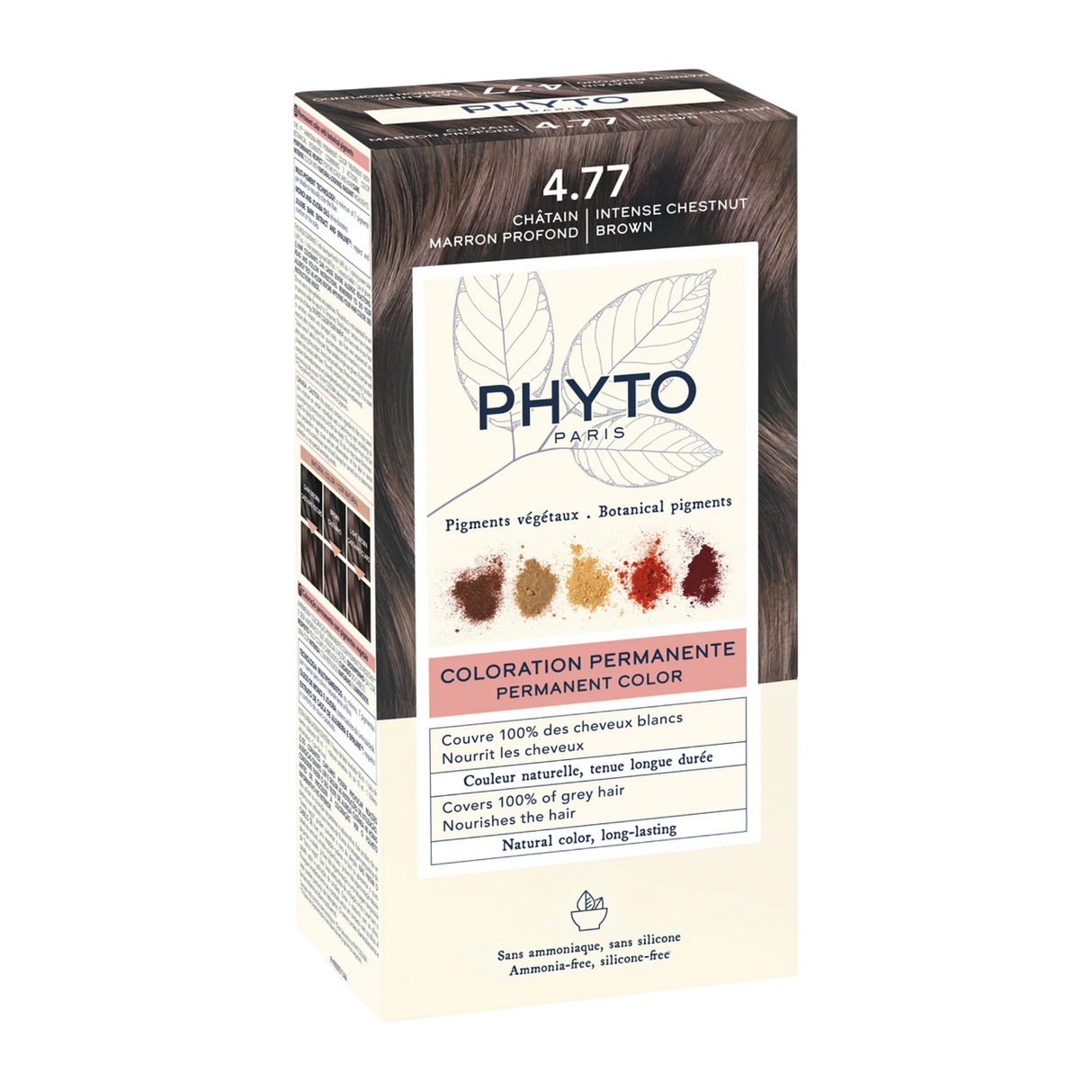 Phyto, Phytocolor, Permanent Hair Dye, 4.77 Intense Chestnut Brown, 50 ml - Feel You