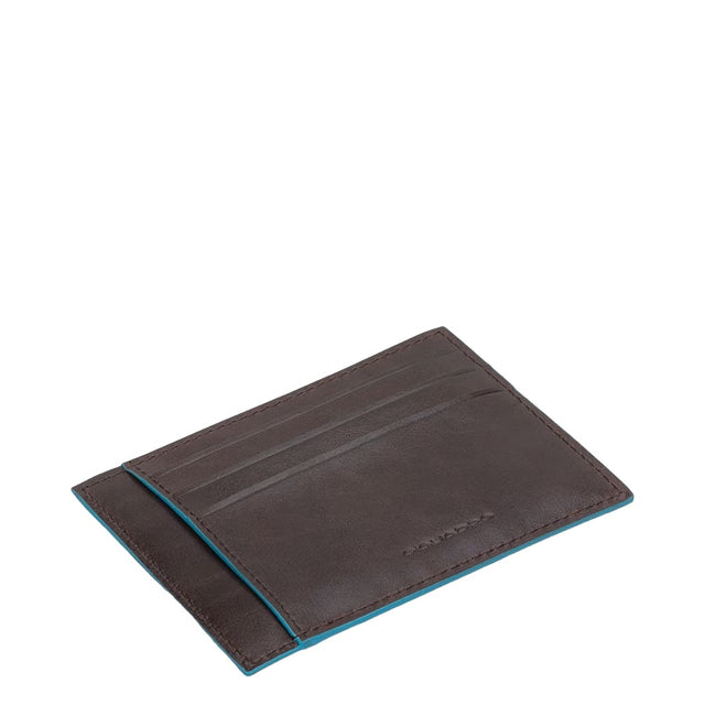 Piquadro, Blue Square, Leather Card Holder, PP2762B2R, Mogano, Unisex - Feel You