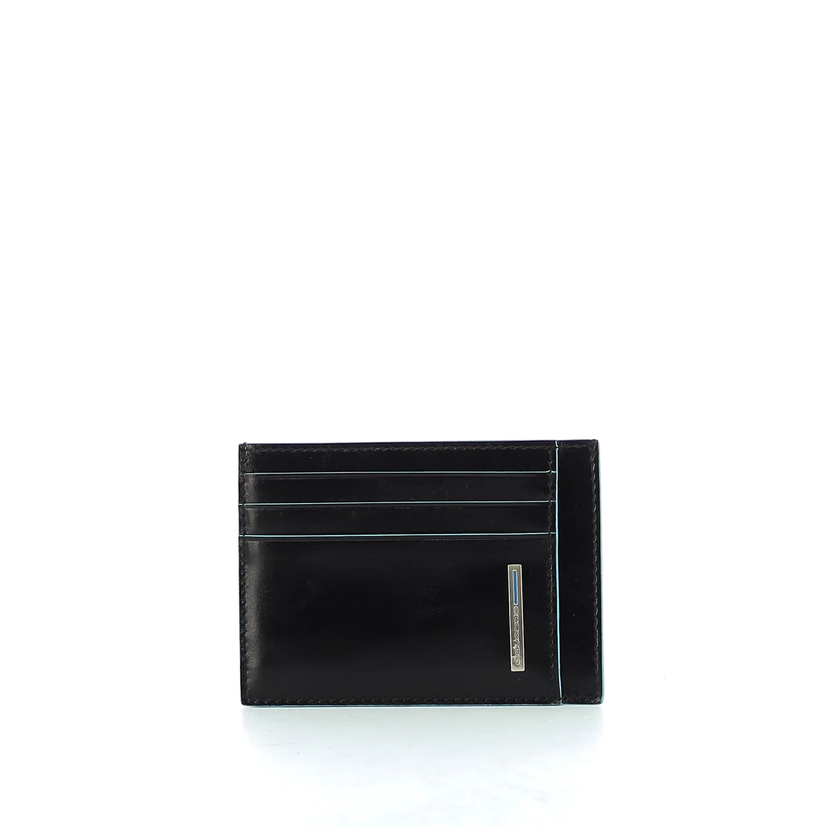 Piquadro, Blue Square, Leather Card Holder, PP2762B2R / N, Black, For Men - Feel You