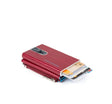 Piquadro, Blue Square, Leather Card Holder, Square Sliding System with Zipped Coin Pocket, PP5359B2R-R, Red, For Men - Feel You