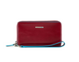 Piquadro, Blue Square, Leather Wallet, Red, For Women - Feel You