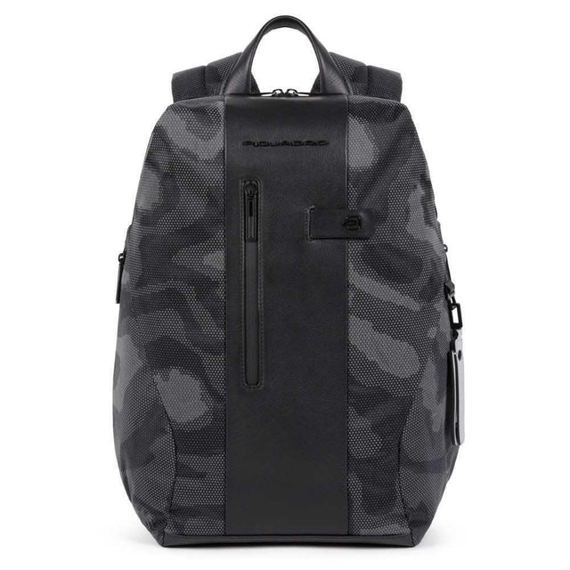 Piquadro, Brief 2, Nylon And Leather, Textile Backpack, Camor, Laptop And iPad Compartment, CA5478BR2, For Men, 30 x 41 x 13 cm - Feel You