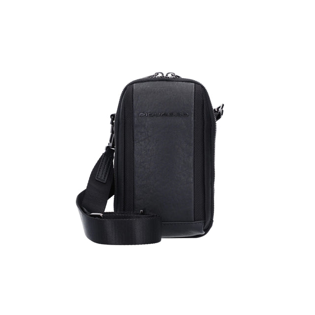 Piquadro, Brief 2, Nylon And Leather, Textile Crossbody Bag, Black, CA5485BR2, For Men - Feel You