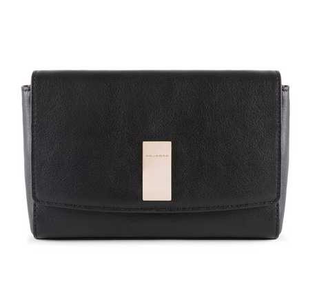 Piquadro, Dafne, Leather Handbag, Sistem RFID, Black, 19 cm - Feel You