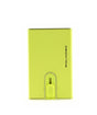 Piquadro, Empire, Leather Card Holder, Square Sliding System, PP4825EMR-3, Green, For Men - Feel You
