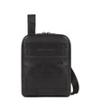 Piquadro, Obidos, Leather Crossbody Bag, Black, 17 x 22 x 5.00 cm, For Men - Feel You