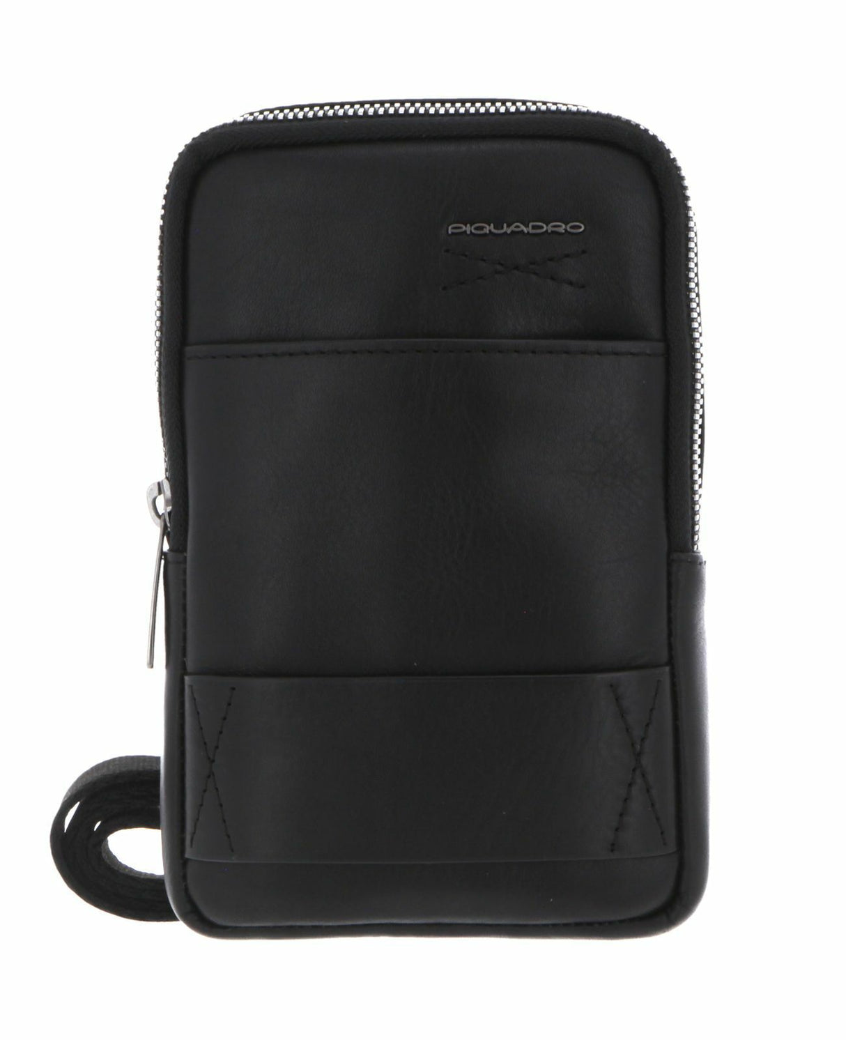 Piquadro, Obidos, Leather Crossbody Bag, Black, For Men - Feel You