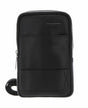 Piquadro, Obidos, Leather Crossbody Bag, Black, For Men - Feel You
