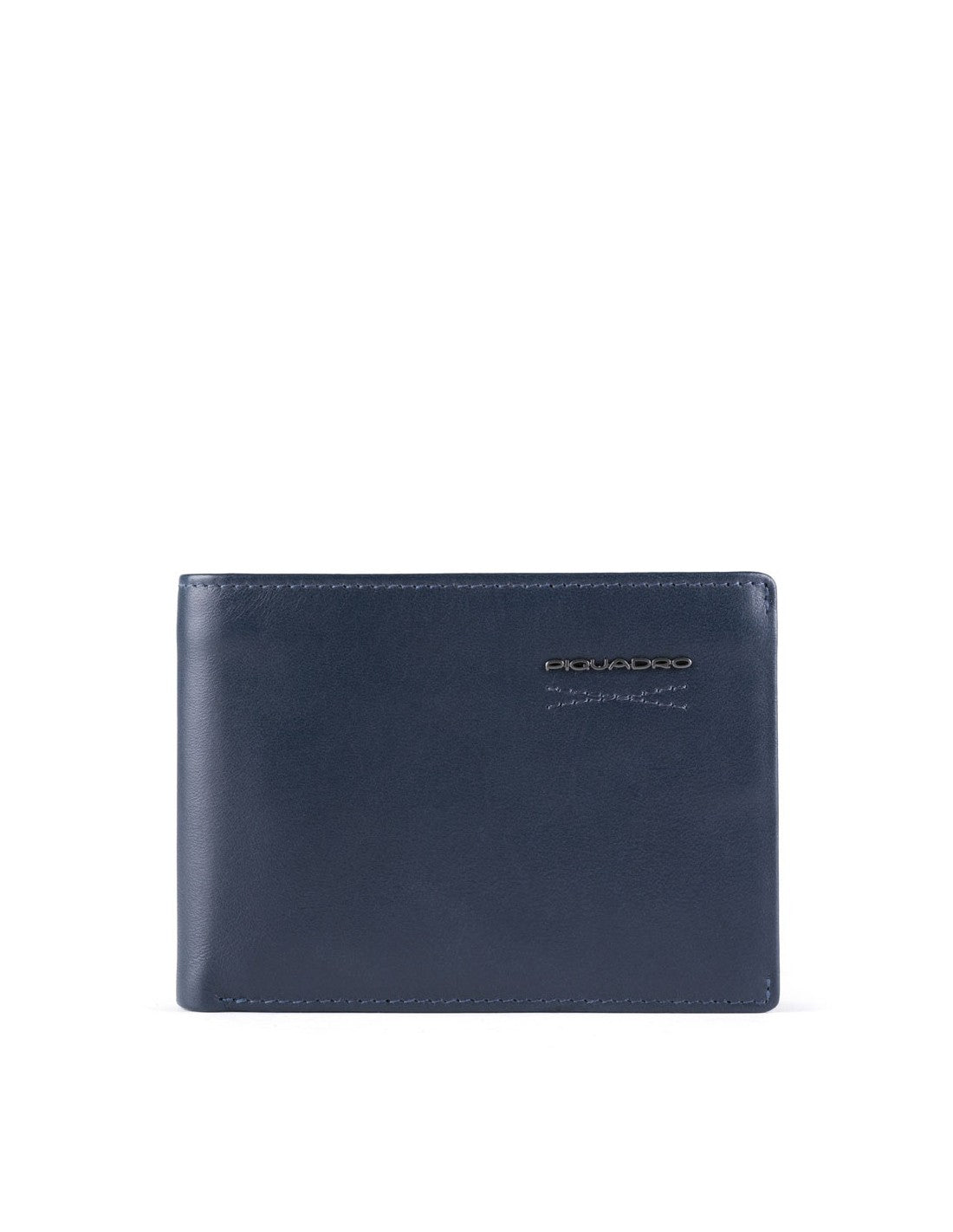 Piquadro, Obidos, Leather Wallet, Coin Holder, Blue, For Men - Feel You