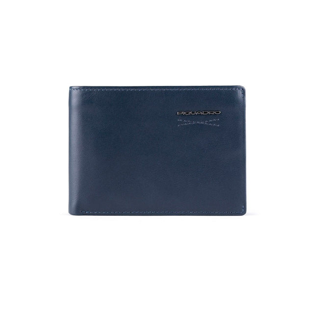 Piquadro, Obidos, Leather Wallet, Coin Holder, Navy, For Men - Feel You