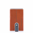 Piquadro, Piquadro, Leather Card Holder, Square Sliding System, Arancio, Unisex - Feel You
