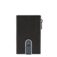 Piquadro, Piquadro, Leather Card Holder, Square Sliding System, PP5585B3R, Black, For Men - Feel You