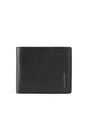 Piquadro, Piquadro, Leather Wallet, With Zipped Coin Pocket, Black, For Men - Feel You