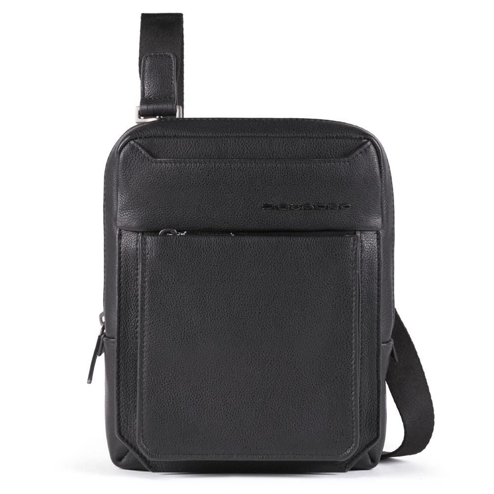 Piquadro, Tallin, Leather Crossbody Bag, Black, 23 X 18 X 5 cm, For Men - Feel You