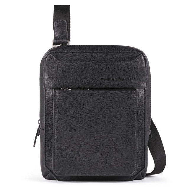 Piquadro, Tallin, Leather Crossbody Bag, Black, 23 X 18 X 5 cm, For Men - Feel You
