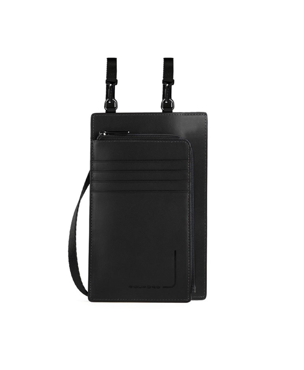 Piquadro, Tasche, Leather Crossbody Bag, Black, 11.5 x 19 x 2 cm, For Women - Feel You