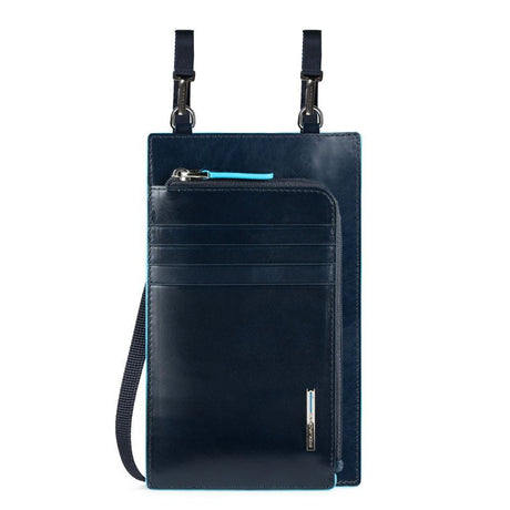 Piquadro, Tasche, Leather Crossbody Bag, Blue, 11.5 x 19 x 2 cm, For Men - Feel You