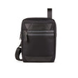 Piquadro, Trakai, Leather & Fabric, Small, Textile Crossbody Bag, Black, 27 x 21 x 5 cm, For Men - Feel You