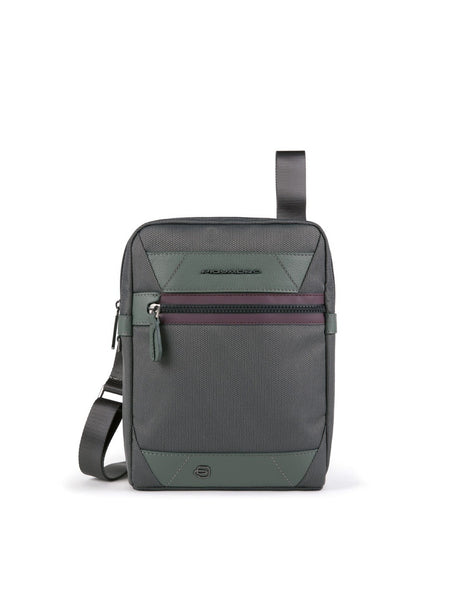 Piquadro, Trakai, Recycled Materials, Small, Textile Crossbody Bag, Green, 27 x 21 x 5 cm, For Men - Feel You