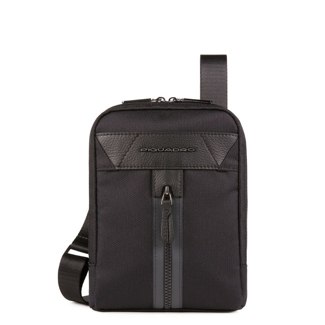 Piquadro, Trakai, Shoulder Bag, Textile Crossbody Bag, Black, 23 x 17 x 5 cm, For Women - Feel You