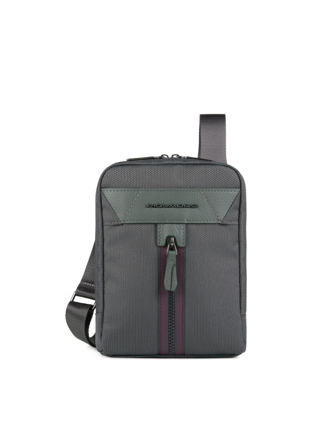 Piquadro, Trakai, Shoulder Bag, Textile Crossbody Bag, Green, 16 x 22 x 4 cm, For Men - Feel You