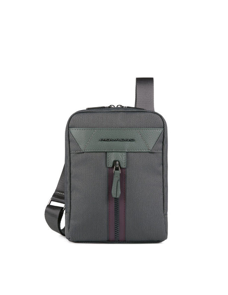 Piquadro, Trakai, Shoulder Bag, Textile Crossbody Bag, Green, 16 x 22 x 4 cm, For Men - Feel You