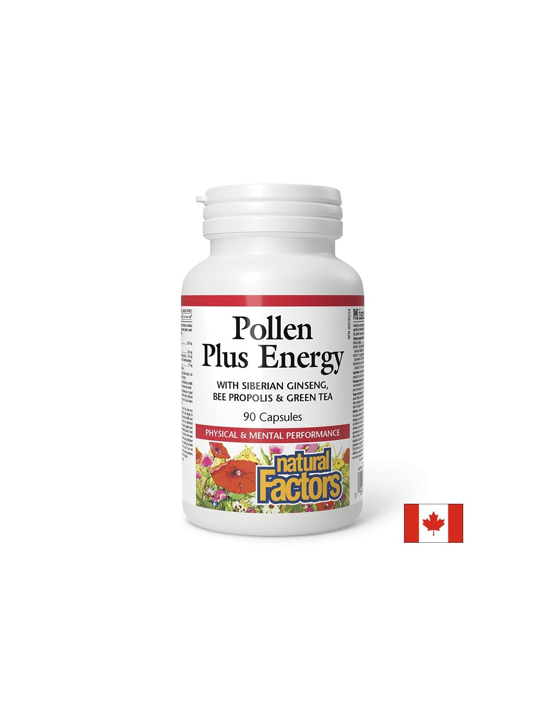 Pollen Plus Energy | With Siberian Ginseng, Bee Propolis and Green Tea - 90 капсули - Feel You