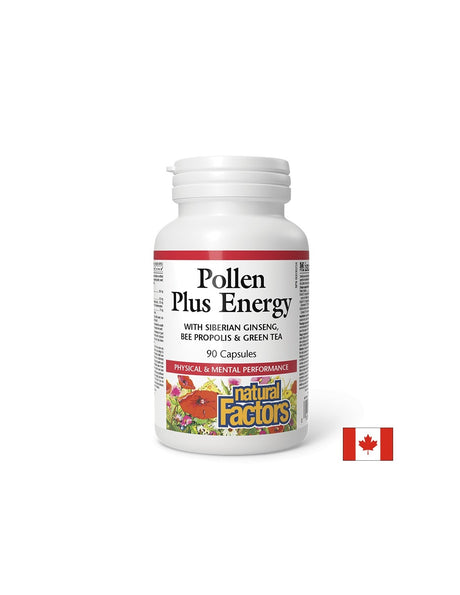 Pollen Plus Energy | With Siberian Ginseng, Bee Propolis and Green Tea - 90 капсули - Feel You