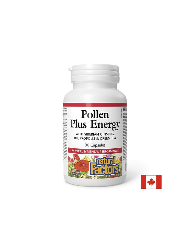 Pollen Plus Energy | With Siberian Ginseng, Bee Propolis and Green Tea - 90 капсули - Feel You