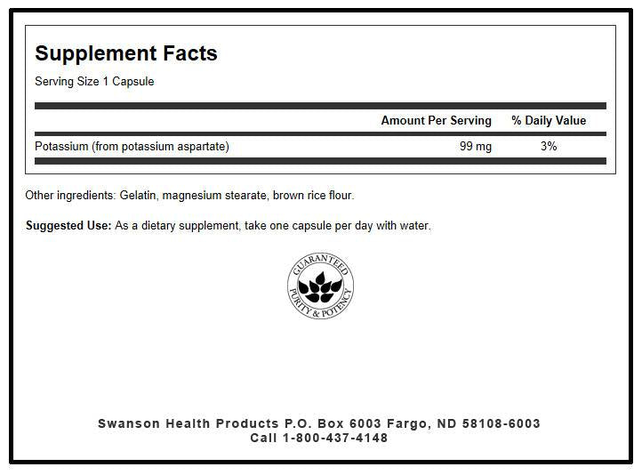 Potassium Aspartate 99 mg 60 капсули - Feel You