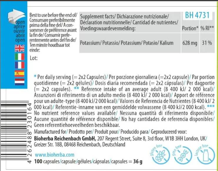 Potassium Citrate 260 mg - 100 капсули - Feel You