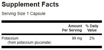 Potassium Gluconate 99 mg 250 капсули - Feel You