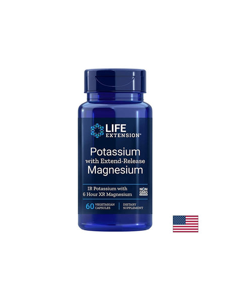 Potassium with Extend-Release Magnesium/ Калий и Магнезий с удължено освобождаване х 60 капсули - Feel You