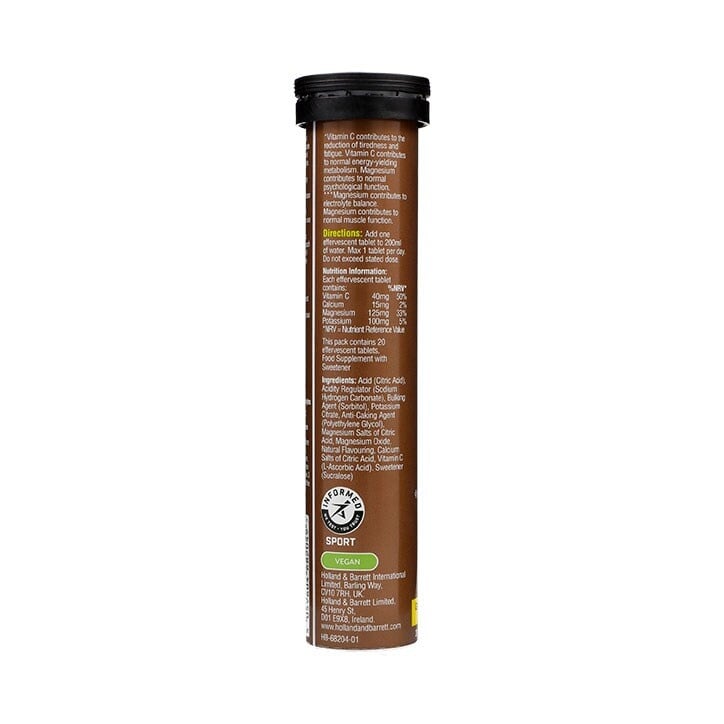 Pre-Workout Electrolyte Effervescent Ginger & Lemongrass 20 Tablets - Feel You
