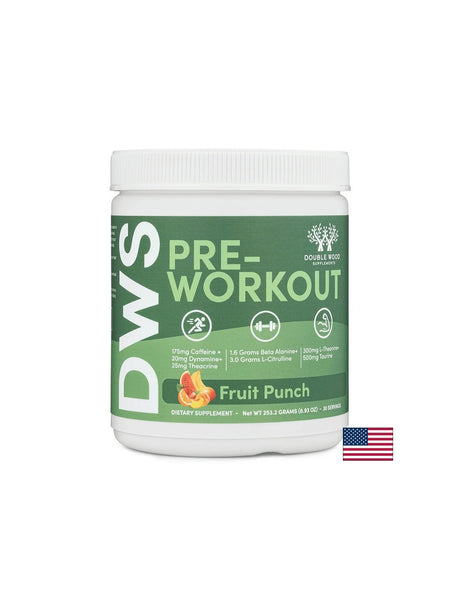 Pre-Workout L-Цитрулин 3000 mg + Бета аланин 1600 mg + Кофеин 175 mg – Енергия и издръжливост, плодов пунш, 253 g, 30 дози, прах - Feel You
