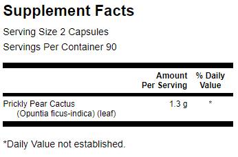 Prickly Pear Cactus Opuntia 650 mg 180 капсули - Feel You
