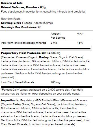 Primal Defense | HSO Probiotic Formula - 81 грама - Feel You