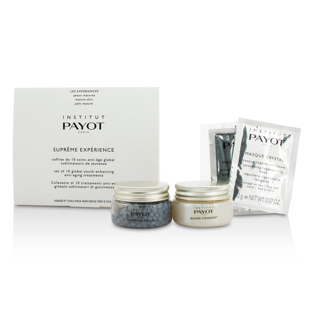 Pro Box Le Supreme Set Payot: Baume Fondant, Balm, For Face, 30 g + Crystal, Powder Mask, For Face, 10 pcs, 2 g + Gommage Perles, Serum Capsules, For Face, 30 g - Feel You