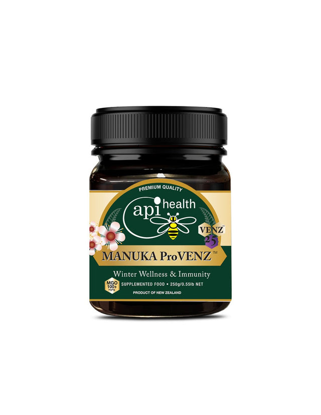 Пчелен мед Манука с пчелна отрова и прополис Pro VENZ MGO 100+ Защита на гърлото и подкрепа на имунната система 250 g - Feel You