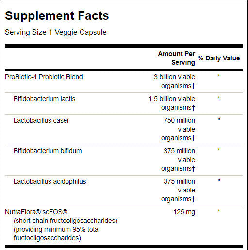 ProBiotic 4 | 3 Billion CFU - 60 капсули - Feel You
