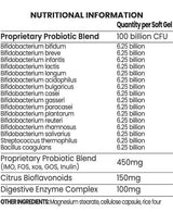 Probiotic | with 100 Billion Active Cells - 60 Гел капсули - Feel You