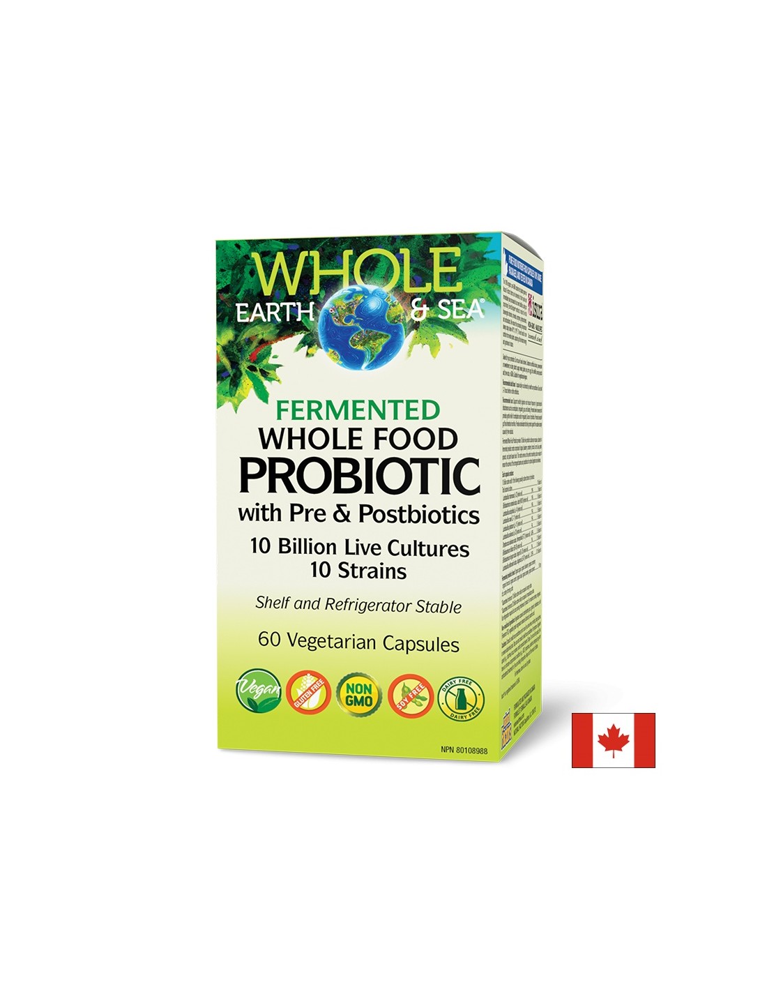 Probiotic with Pre & Postbiotics | 10 Billion Live Cultures, 10 Strains - 60 капсули - Feel You