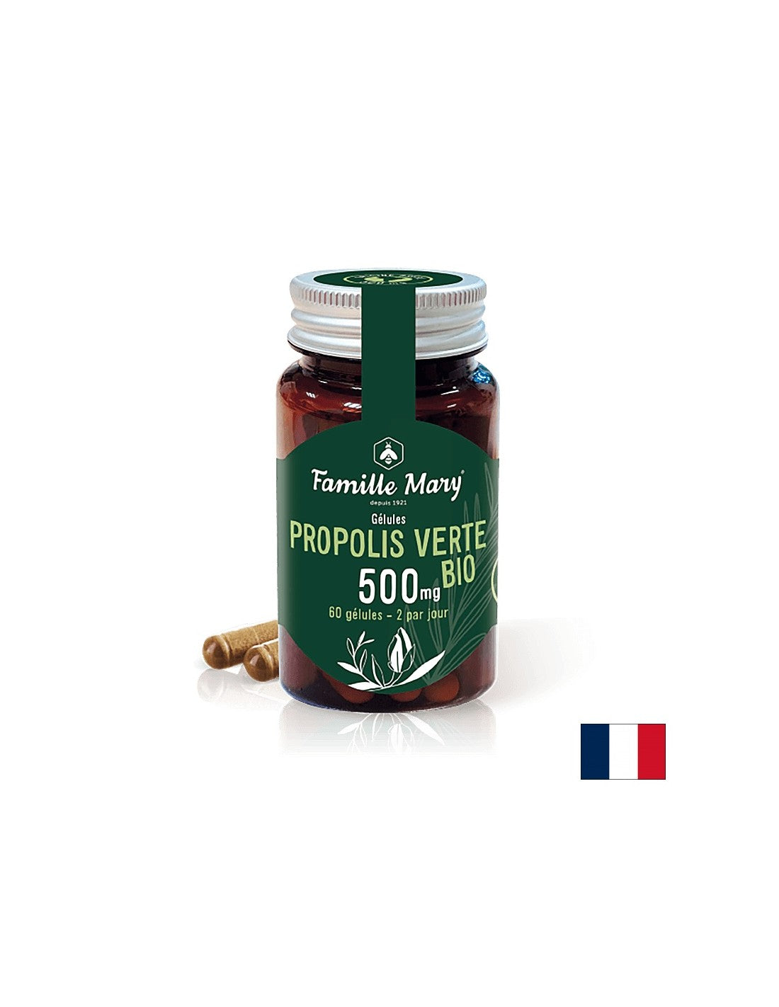 Propolis Verte BIO / Био зелен прополис 500 mg, 60 капсули Famille Mary - Feel You