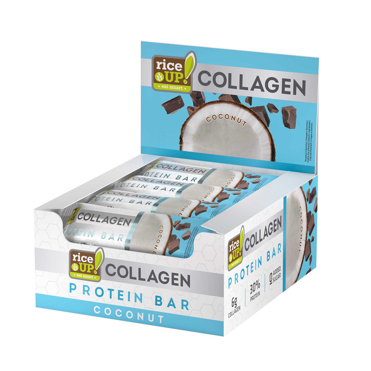 Protein Bar with 6g Collagen & No Added Sugar - 12 x 50g - Feel You